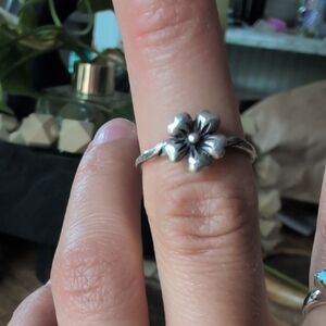 Silver Floral Ring
